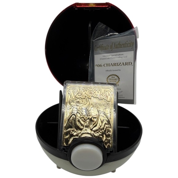 Pokemon Special Edition 23 Karat Gold Plated Charizard Trading Card - Picture 2 of 11